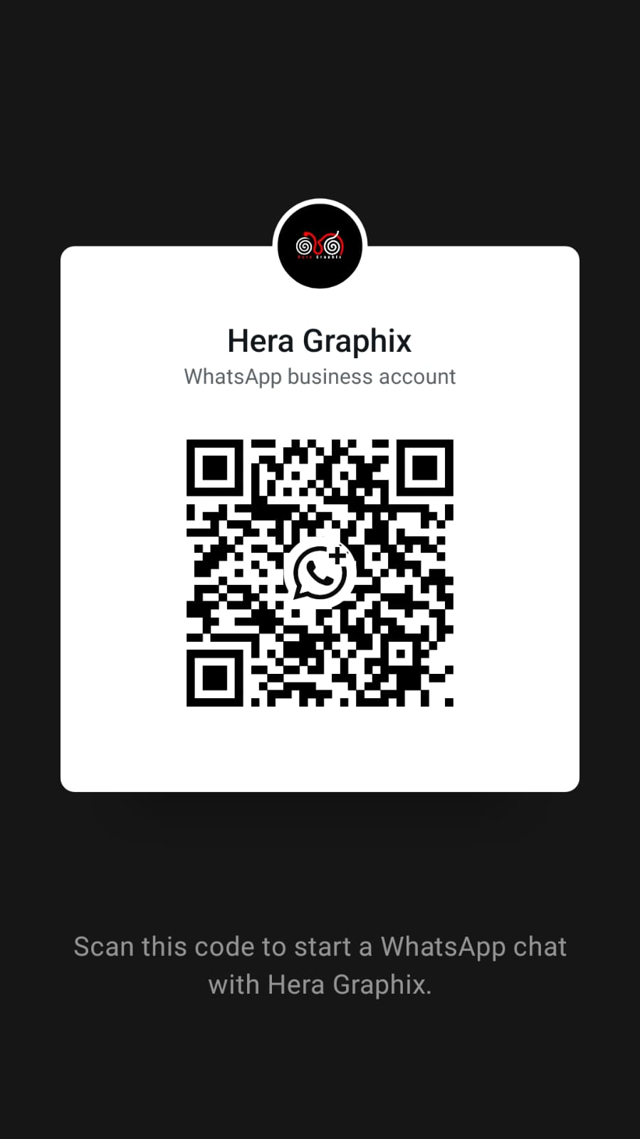 Hera Graphix WhatsApp QR